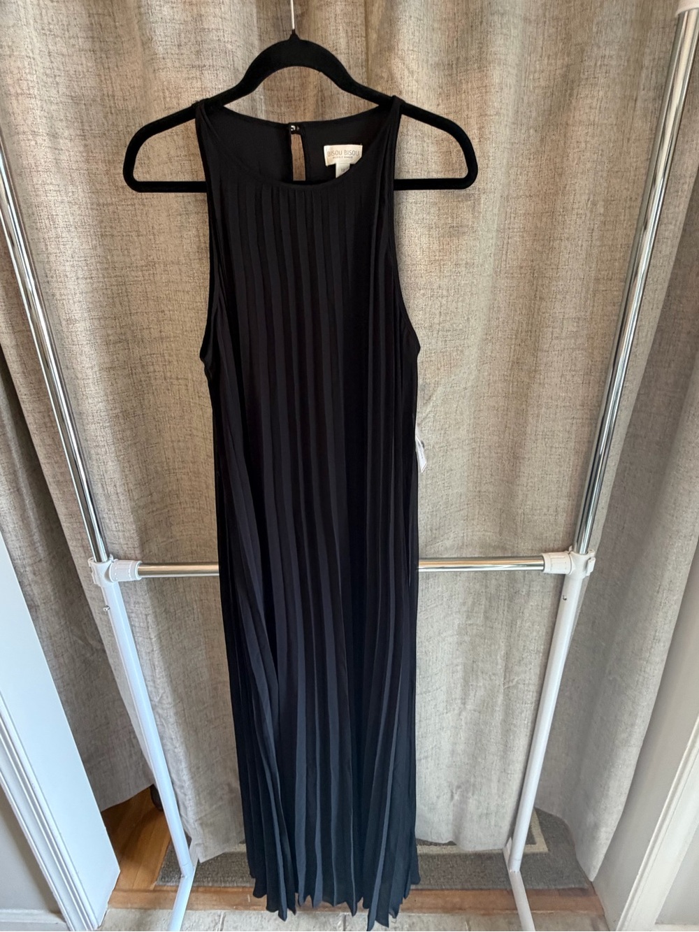 Bisou Bisou Black Pleated Maxi Dress